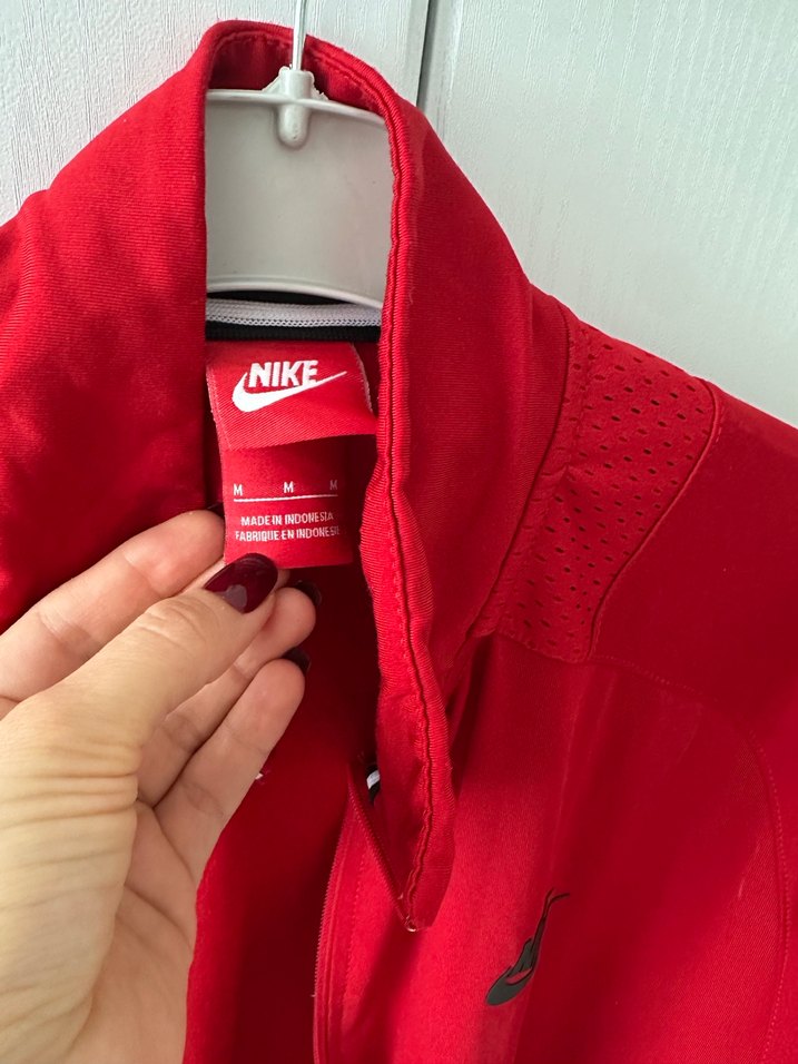Kırmızı Fermuarlı Erkek Nike Sweatshirt - Görsel 3