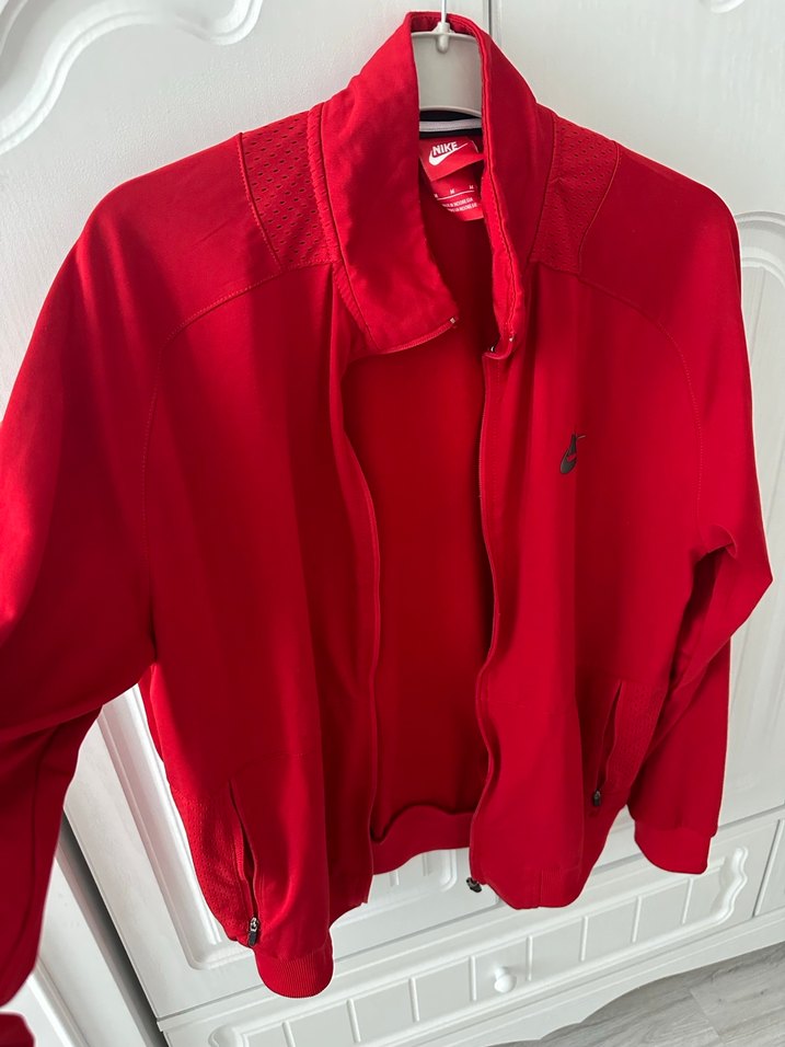 Kırmızı Fermuarlı Erkek Nike Sweatshirt - Görsel 4