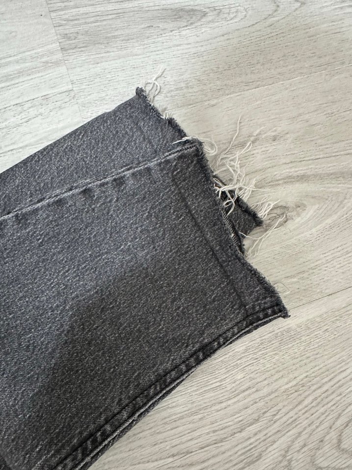 Gri  Rahat Kesim Kadın Kot Pantolon - Görsel 2