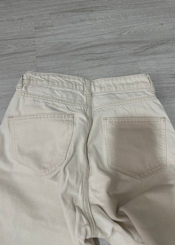 Bej Normal Boy Kadın Kot Pantolon - Görsel 3