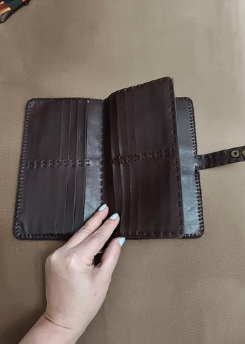 Vintage deri sıfır cüzdan - Görsel 5