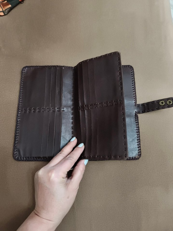 Vintage deri sıfır cüzdan - Görsel 5