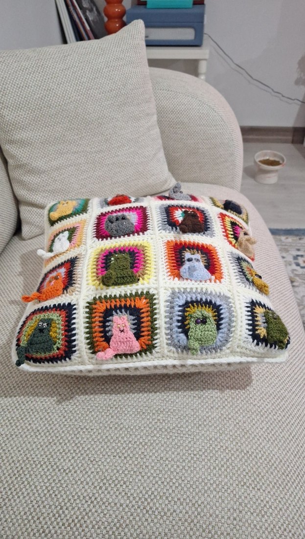 Nakışlı Bohem Çok Renkli Kırlent Kılıfı - Görsel 2