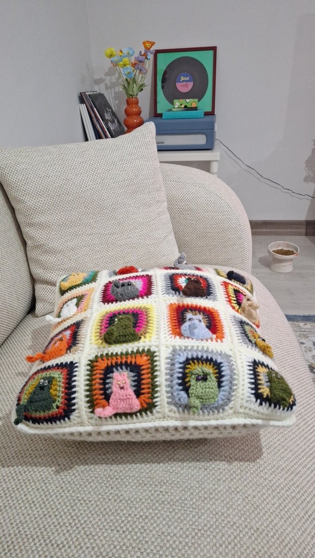 Nakışlı Bohem Çok Renkli Kırlent Kılıfı - Görsel 3