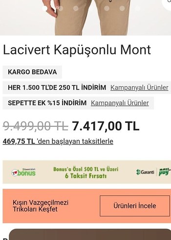 Irjinal Pierre Cardin Lacivert Erkek Düğmeli Street Wear Mont - Görsel 3