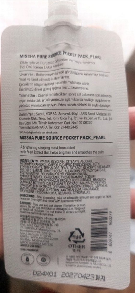 İnci Özlü Cep Boyu Uyku Maskesi - Görsel 3