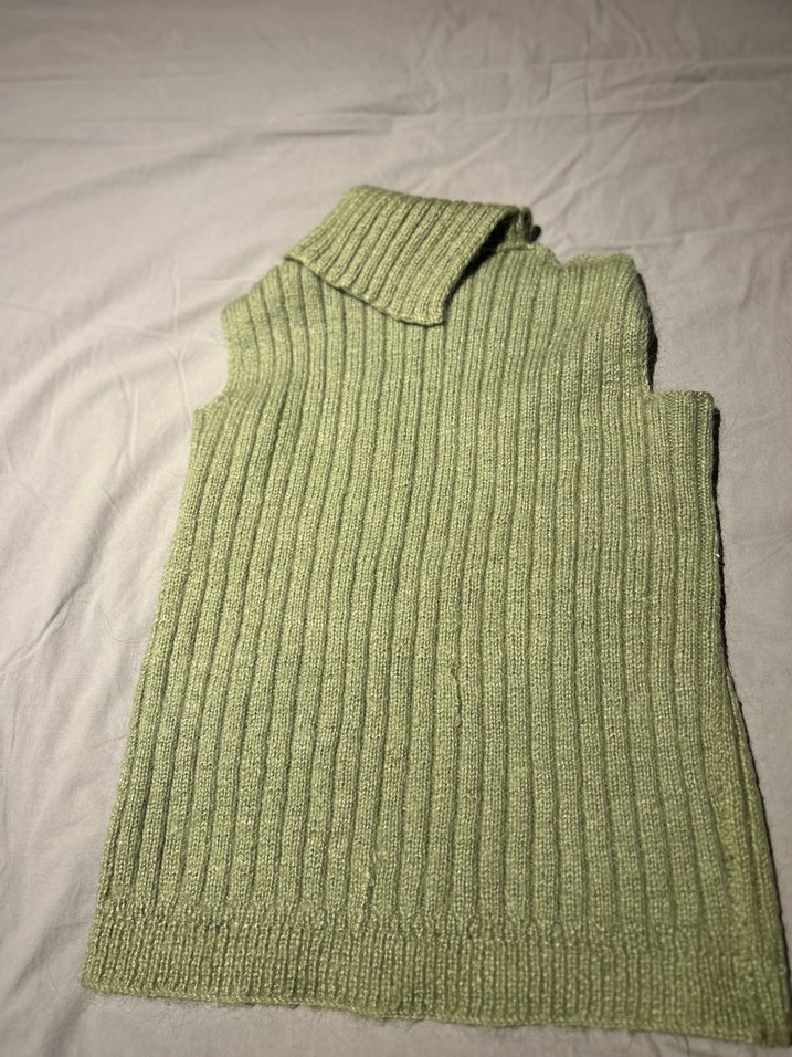 Yeşil Triko Boğazlı Kadın süveter - Görsel 3