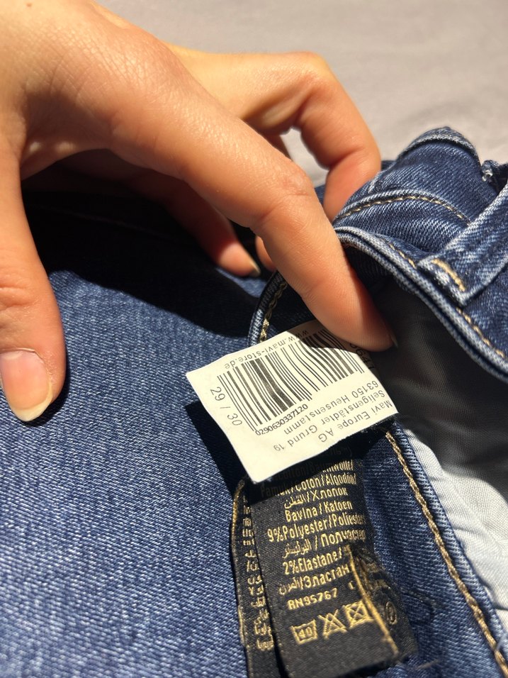 Kadın Mavi Normal Boy Kot Pantolon - Görsel 4