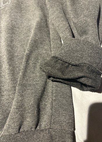 Gri Baskılı Kadın Sweatshirt - Görsel 5