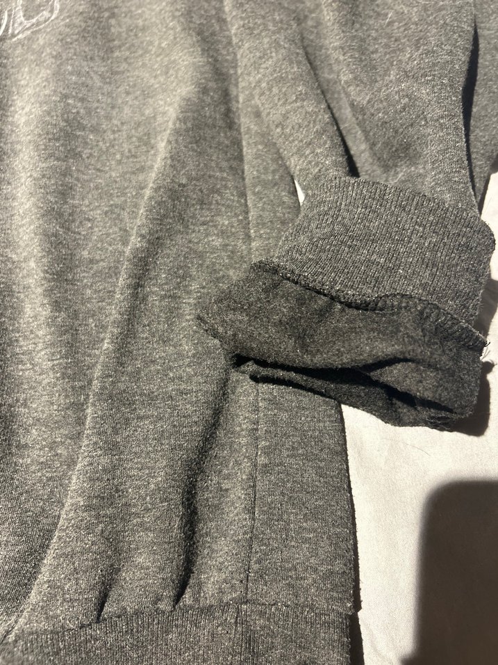 Gri Baskılı Kadın Sweatshirt - Görsel 5