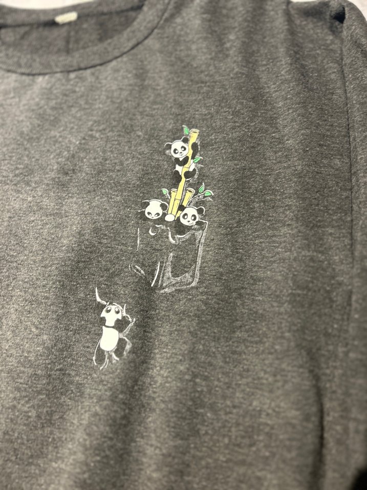 Gri Baskılı Kadın Sweatshirt - Görsel 2