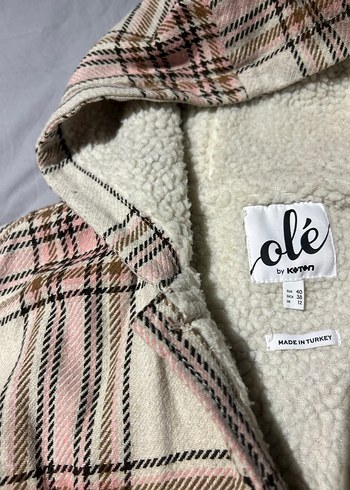 Kapüşonlu Düğmeli İçi Yünlü Ceket - Görsel 3