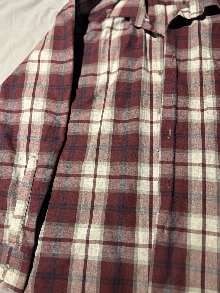 Bordo Kareli Oduncu Erkek Gömlek - Görsel 2