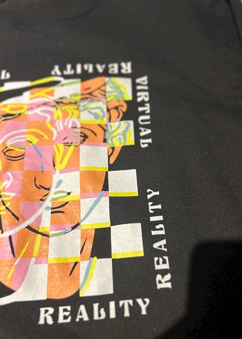 Baskılı Siyah Kadın Sweatshirt - Görsel 3