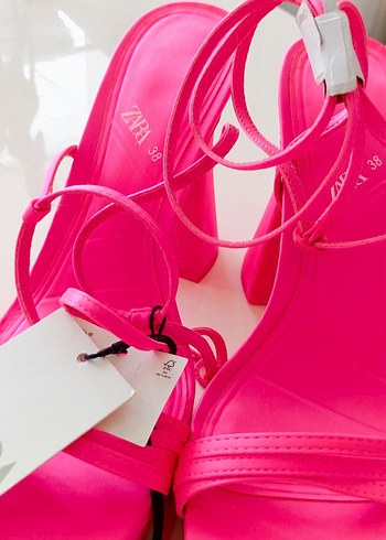 Pembe Platform Topuklu Zara - Görsel 5