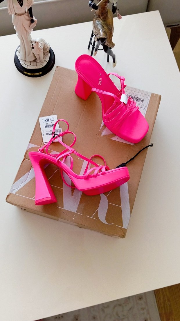 Pembe Platform Topuklu Zara - Görsel 2