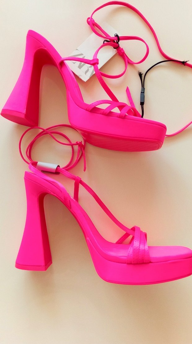 Pembe Platform Topuklu Zara - Görsel 3