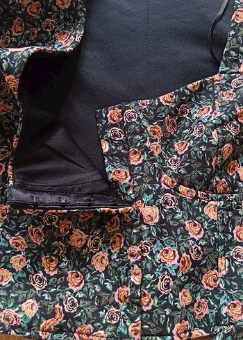 Çiçek Desenli Uzun Kollu Mini Bluz - Görsel 5