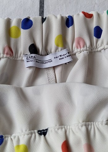 Renkli Puantiyeli Straplez Mini Bluz - Görsel 4