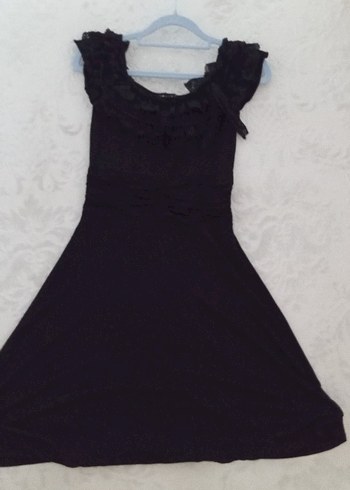 vintage Siyah Elbise - Görsel 5