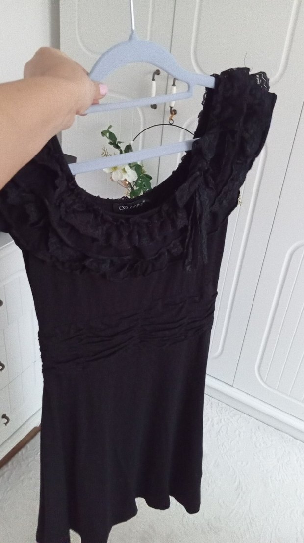 vintage Siyah Elbise - Görsel 4