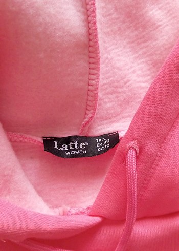 Pembe Baskılı Kapüşonlu Kadın Sweatshirt - Görsel 5