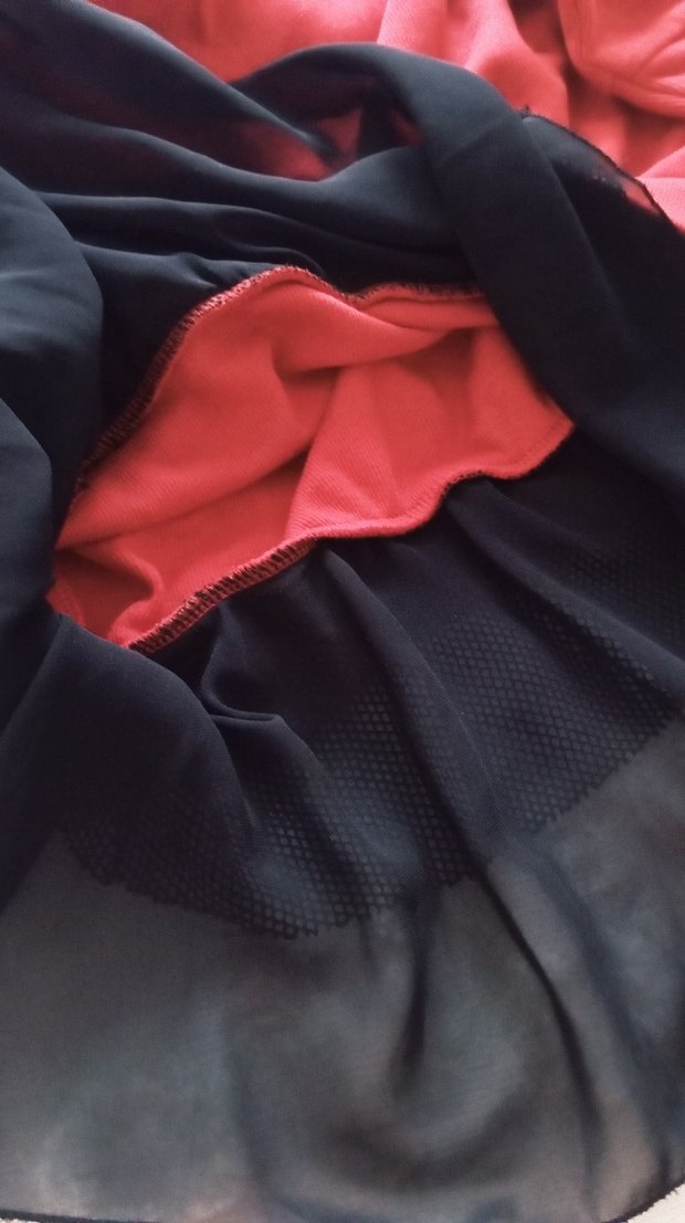 Kadın Kırmızı Uzun Kollu Salaş Sweatshirt veya elbise - Görsel 5