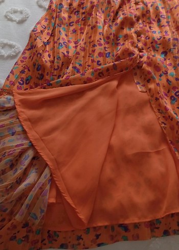 oranj setre elbise - Görsel 3