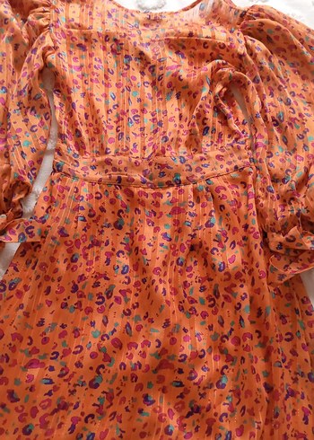 oranj setre elbise - Görsel 6