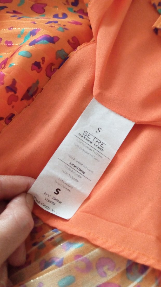 oranj setre elbise - Görsel 4