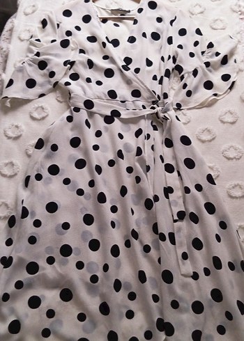 Puantiyeli Uzun Bohem Elbise - Görsel 3