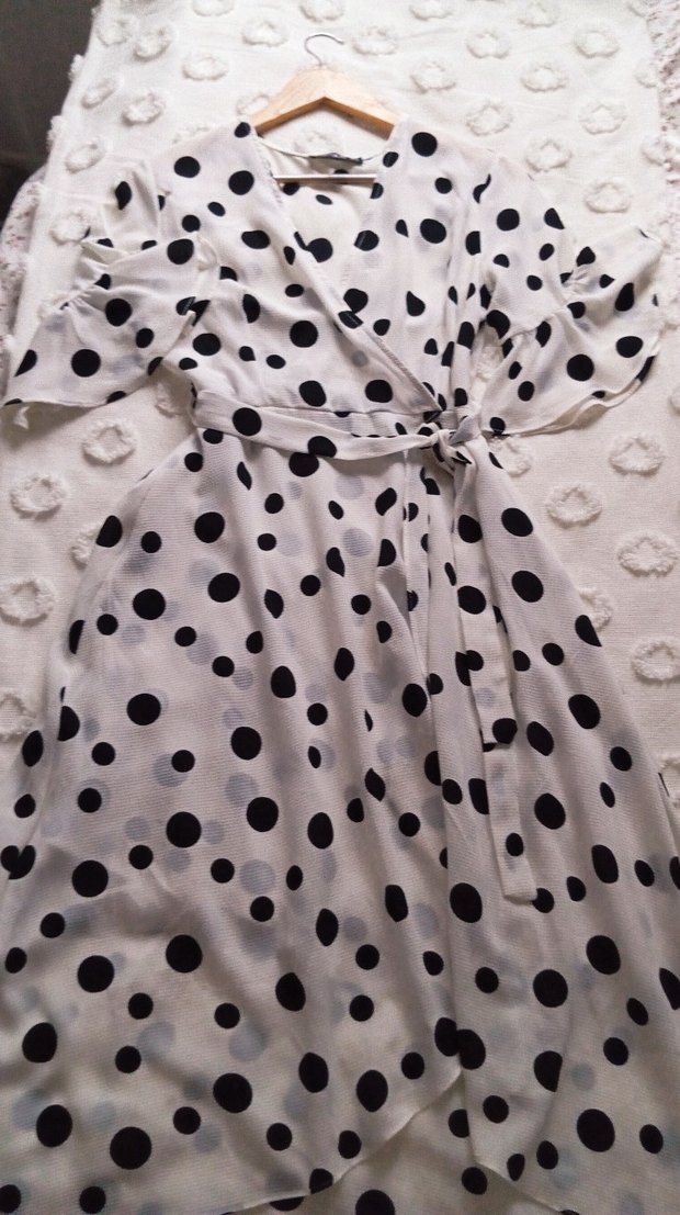 Puantiyeli Uzun Bohem Elbise - Görsel 3