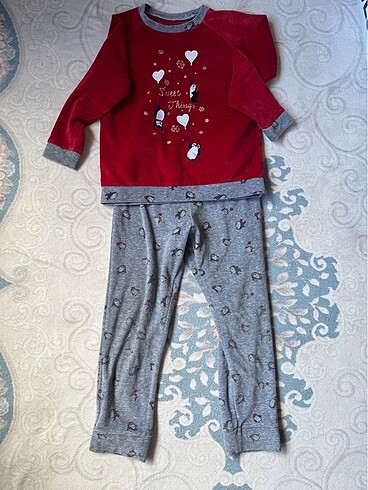 çocuk penguenli pijama takımı