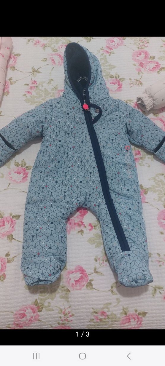 Gri Desenli Bebek Erkek Tulumu - Görsel 3