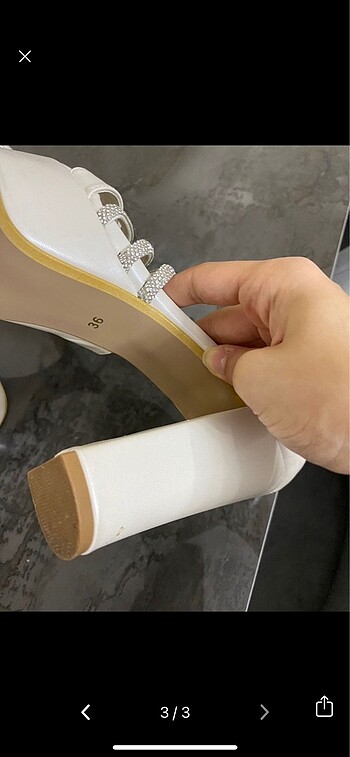 36 Beden gelin ayakkabısı 11 cm