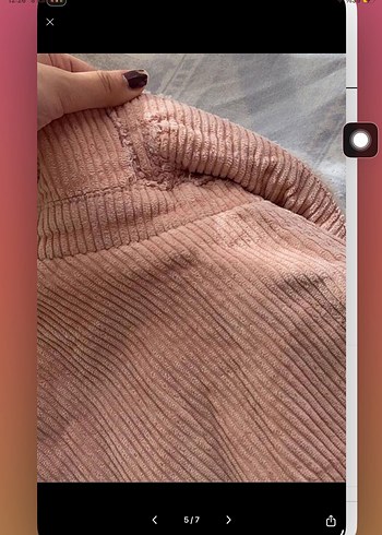 Düğmeli Pembe Kadife Ceket - Görsel 4