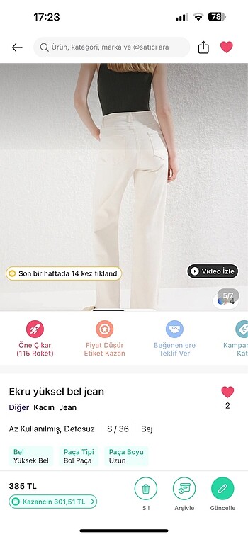 s Beden ten rengi Renk Bej jean