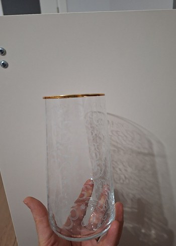 Rakle Gold Kenarlı İşlemeli Cam Bardak Seti - Görsel 2