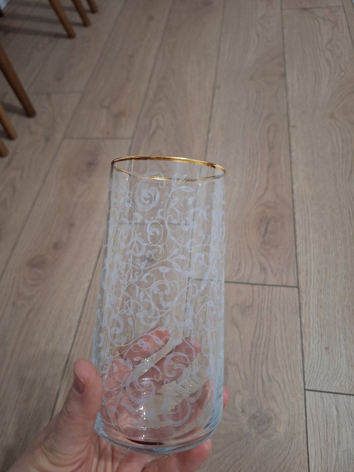Rakle Gold Kenarlı İşlemeli Cam Bardak Seti - Görsel 3
