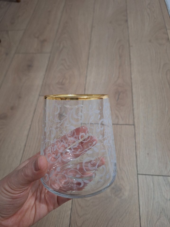 Rakle Gold detaylı cam bardak 12 kişilik - Görsel 4