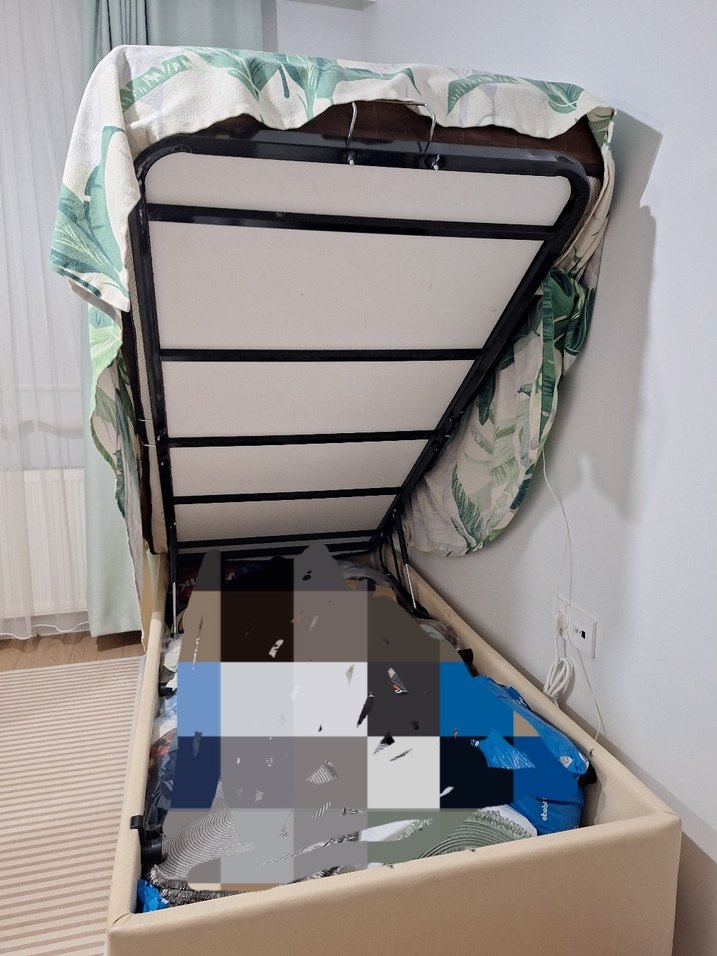 Başlıklı Baza ve 90x190 yatak tek kişilik - Görsel 3