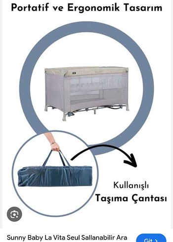 Sunny Baby Seul Gri Oyun Parkı 70x120 cm - Görsel 3