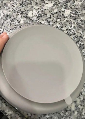 Oioi Gri Bölmeli Çocuk Tabak - Görsel 2