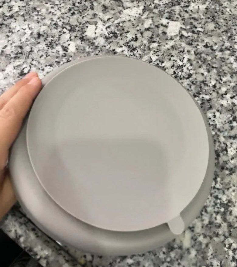 Oioi Gri Bölmeli Çocuk Tabak - Görsel 2