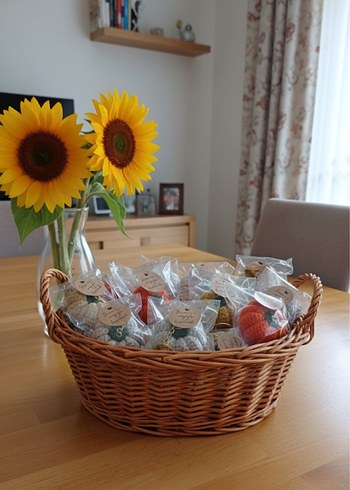 Turuncu Örgü Kabak Anahtarlık - Görsel 3