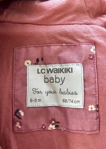 Kapüşonlu Pembe Nakışlı Bebek Tulumu - Görsel 3