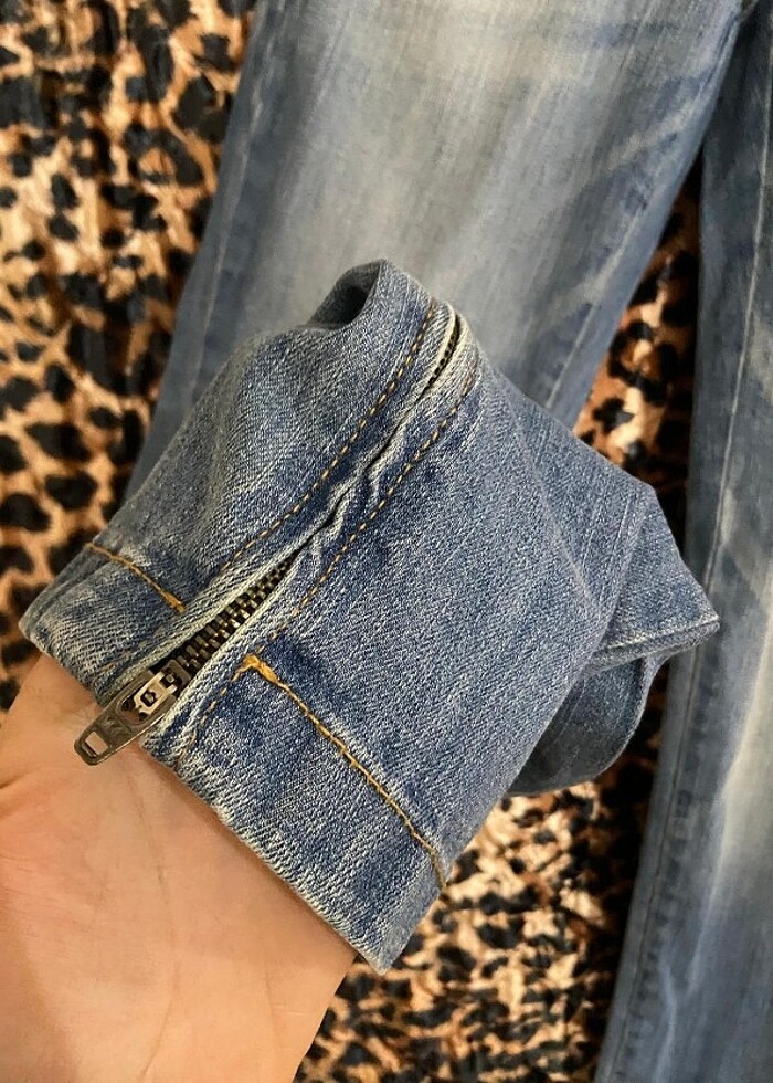 Mango düşük bel y2k kot pantolon - Görsel 3