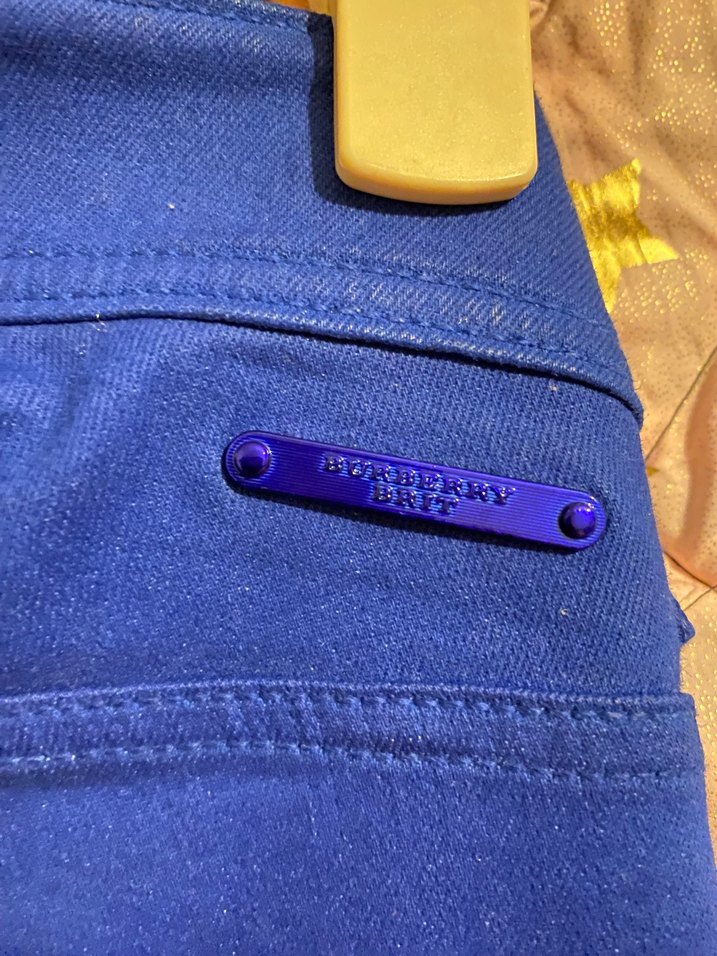 Kadın Koyu Mavi mumlu Pantolon Burberry - Görsel 2