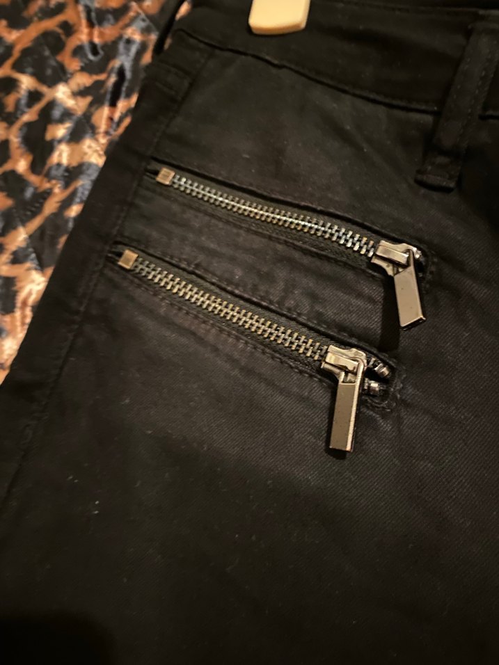 Kadın Siyah mango Fermuarlı Pantolon - Görsel 2