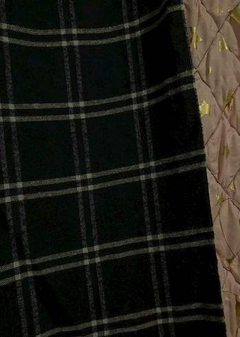 Kadın Ekoseli Kemerli Kumaş Pantolon - Görsel 2